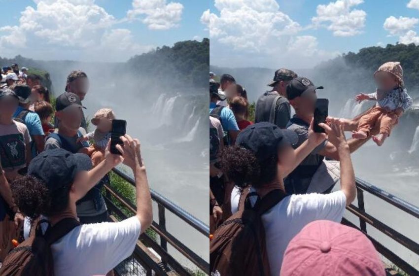 Un hombre expuso a un bebé al vacío en la Garganta del Diablo para tomar una foto imagen-76