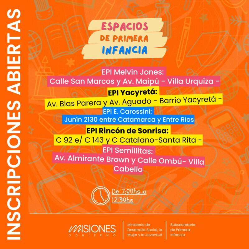 Posadas abrió las inscripciones para los Espacios de Primera Infancia Posadas abrió las inscripciones para los Espacios de Primera Infancia imagen-5