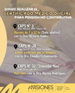 Salud Pública informa los puntos habilitados para la realización del Certificado Médico Oficial Salud Pública informa los puntos habilitados para la realización del Certificado Médico Oficial imagen-5