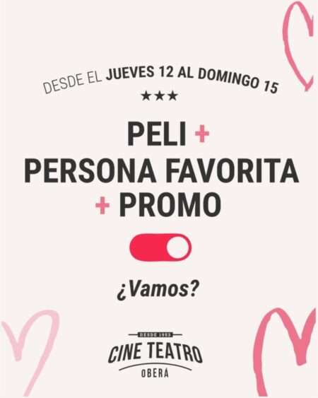 2×1 por el Día de los Enamorados en el Cine Teatro Oberá: cine para compartir en pareja, con amigos o en familia imagen-8