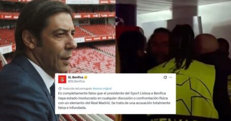 Benfica desmintió una pelea de su presidente con un integrante del Real Madrid imagen-13