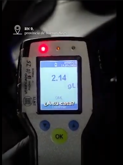 Negó haber tomado, pero tenía más de 3,0 de alcohol en sangre Negó haber tomado, pero tenía más de 3,0 de alcohol en sangre imagen-70