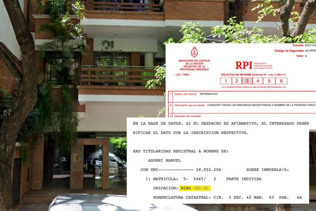 Manuel Adorni adquirió también un departamento en Caballito sin desprenderse de los que ya tenía imagen-101