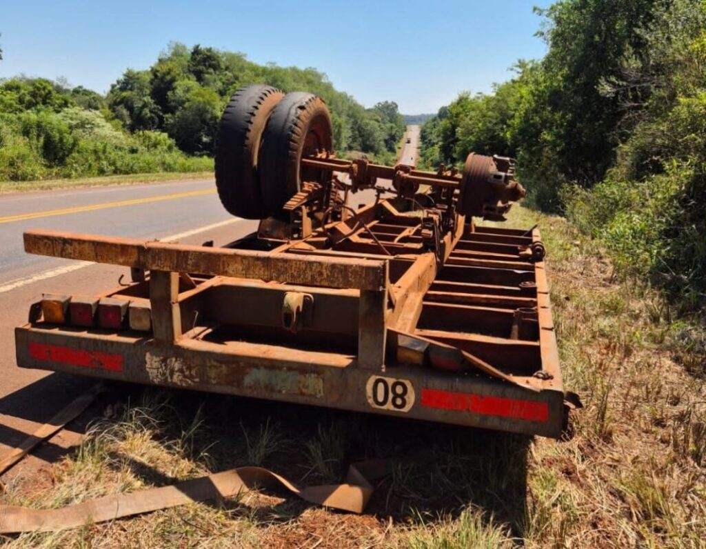 Camión perdió su tráiler con carga de pino sobre la Ruta 12 en Caraguatay imagen-67
