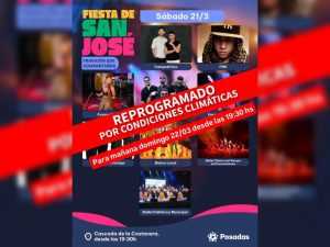 Posadas | Por las inclemencias del tiempo, reprogramaron la Fiesta de San José para este domingo Posadas | Por las inclemencias del tiempo, reprogramaron la Fiesta de San José para este domingo imagen-6