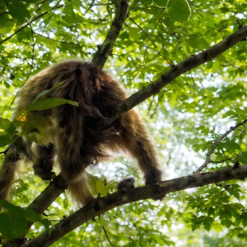 Monitorean a un mono carayá observado en árboles de Villa Cabello imagen-5