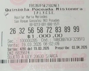 “Sentía que algo iba a ganar”: dijo el posadeño que acertó la Poceada y se llevó más de 86 millones “Sentía que algo iba a ganar”: dijo el posadeño que acertó la Poceada y se llevó más de 86 millones imagen-2