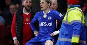 Garnacho y su partido en la F.A. Cup: gol para salvar al Chelsea en el alargue, festejo a lo Cristiano y un tremendo patadón recibido imagen-3