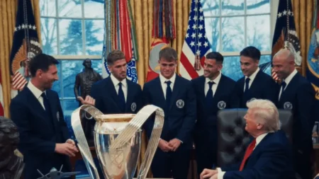 Messi con Marco Rubio y la broma de De Paul con Trump: el detrás de escena de Inter Miami en la Casa Blanca - TyC Sports imagen-6