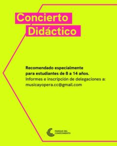 El Parque del Conocimiento abre su ciclo de Conciertos Didácticos para escuelas imagen-1