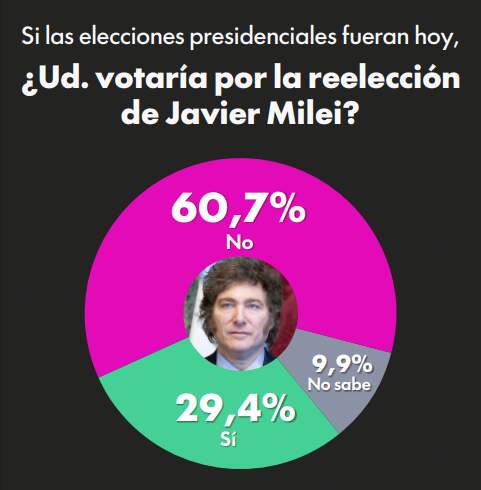 Milei pierde aire: crece el rechazo a la reelección y se agranda la demanda de una alternativa Milei pierde aire: crece el rechazo a la reelección y se agranda la demanda de una alternativa imagen-5