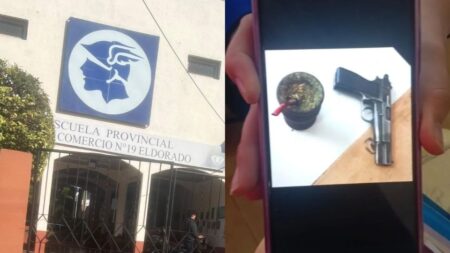 Escuela de Comercio 19 de Eldorado: Imagen de un arma difundida en redes desató un operativo policial preventivo imagen-69