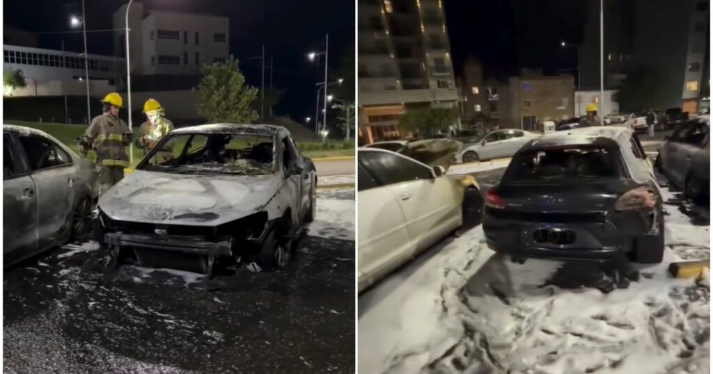 Incendiaron vehículos de alta gama frente a la Legislatura de Neuquén: su dueño apunta a una expareja y su familia imagen-102