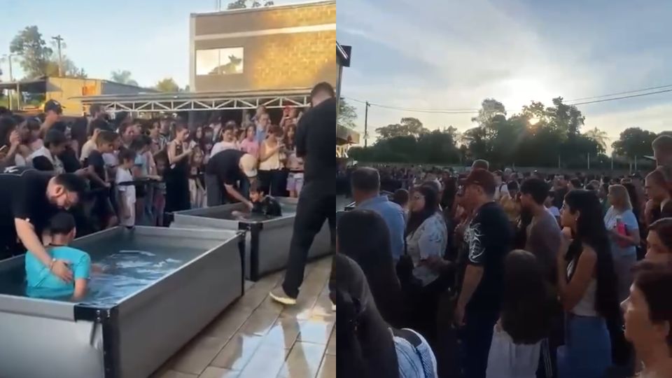 Una multitud asiste al bautismo de más de 200 personas que recibieron a Jesús en Eldorado imagen-77