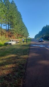 Choque entre dos camionetas sobre la Ruta 14 en San Vicente tuvo como saldo un lesionado imagen-1