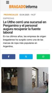 Le Utthe baja otra persiana en Buenos Aires: de la expansión industrial al ajuste por la caída de ventas imagen-1