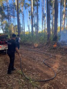 Incendio en chacra de San Vicente por caída de tendido eléctrico imagen-1