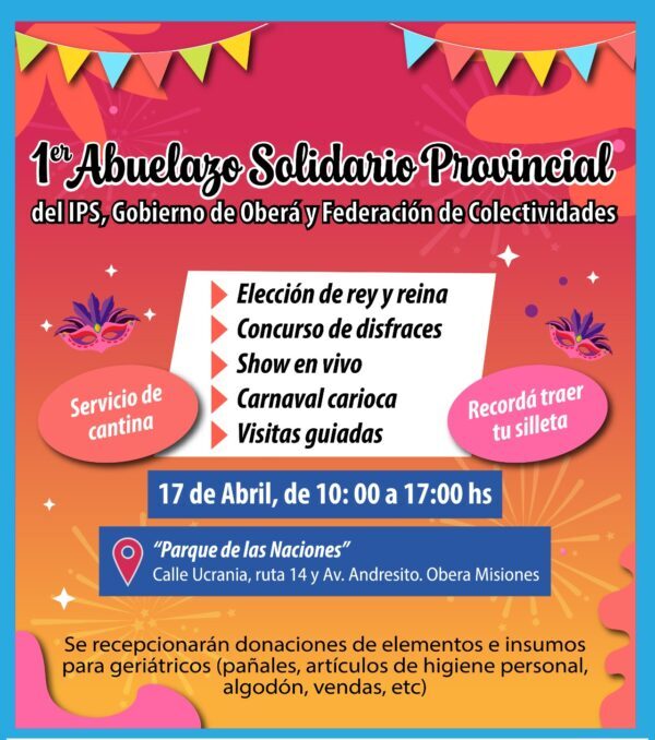 ➡️*El IPS Misiones invita a participar del 1er. Abuelazo Solidario Provincial ➡️*El IPS Misiones invita a participar del 1er. Abuelazo Solidario Provincial imagen-5