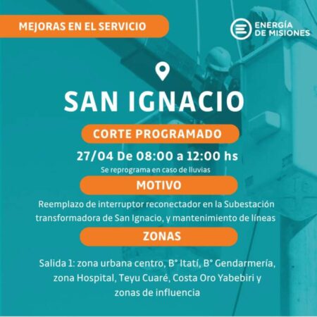 Corte de energía en San Ignacio por trabajos de modernización en la subestación principal imagen-22