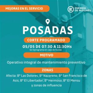 Arranca en Posadas un operativo integral para reforzar la infraestructura eléctrica antes de la temporada de tormentas imagen-1