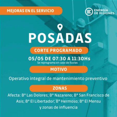 Arranca en Posadas un operativo integral para reforzar la infraestructura eléctrica antes de la temporada de tormentas imagen-13