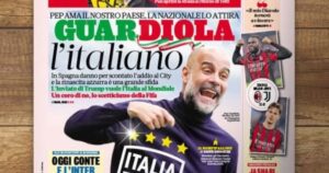 La llamativa tapa de La Gazzetta dello Sport ante un posible interés de Italia por Pep Guardiola imagen-1