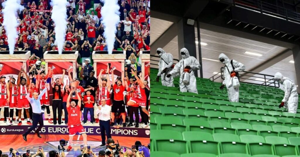 Delirio en Grecia: Panathinaikos desinfectó su estadio tras la consagración de su clásico rival allí en la Euroliga imagen-40