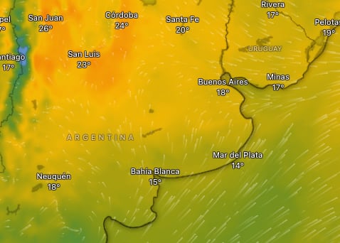 Hay alerta amarilla por vientos intensos y nevadas para este martes 12 de mayo: las provincias afectadas imagen-93