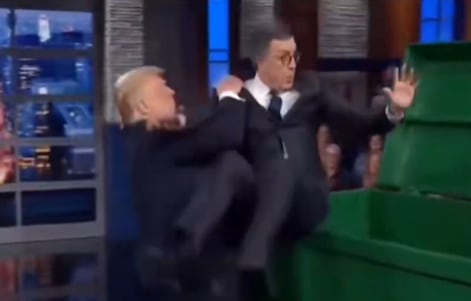 Trump publicó un video hecho con inteligencia artificial en el que “tira a la basura” a Stephen Colbert Trump publicó un video hecho con inteligencia artificial en el que “tira a la basura” a Stephen Colbert imagen-99