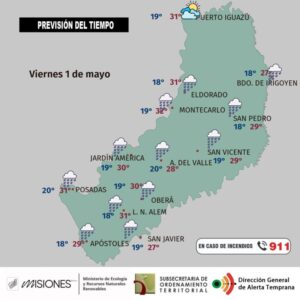 Misiones tendrá un viernes con lluvias y tormentas, y el tiempo mejoraría recién el domingo imagen-66