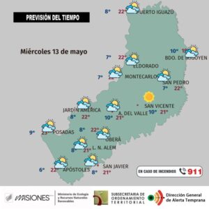 Tiempo estable y mañanas frías: así estará el clima en Misiones hasta el viernes Tiempo estable y mañanas frías: así estará el clima en Misiones hasta el viernes imagen-70