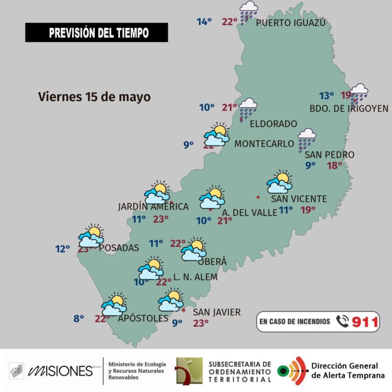 Fin de semana con nubosidad, lluvias leves y ambiente fresco en Misiones imagen-66