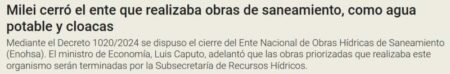 Reclaman a Nación por falta de participación en el financiamiento de obras hídricas en la provincia imagen-118