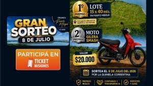 Un lote frente al Río Paraná y una moto 0KM: anotate ahora y participá del “Gran Sorteo Puerto Mbiguá” a través de Ticketmisiones.com Un lote frente al Río Paraná y una moto 0KM: anotate ahora y participá del “Gran Sorteo Puerto Mbiguá” a través de Ticketmisiones.com imagen-7