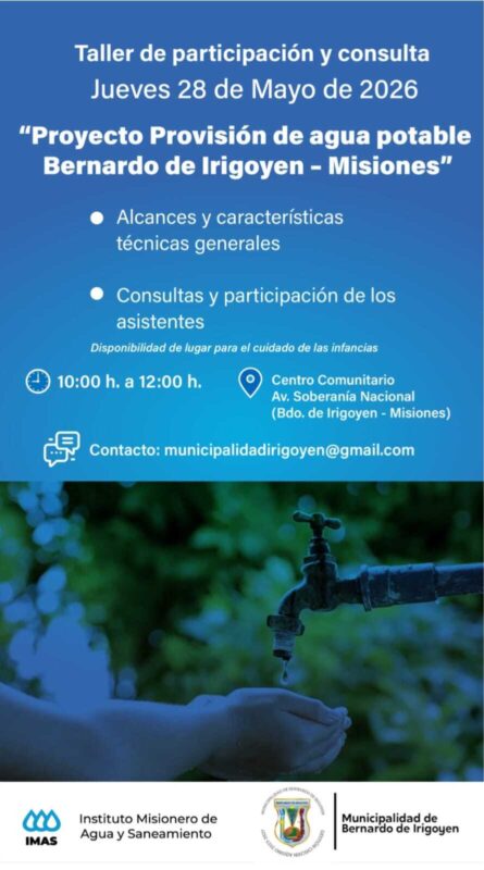El Imas presentará un proyecto clave para garantizar agua potable en Bernardo de Irigoyen imagen-5