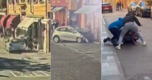 Los videos del atropello masivo en Módena, del auto a toda velocidad hasta el violento intento de huida del conductor imagen-4