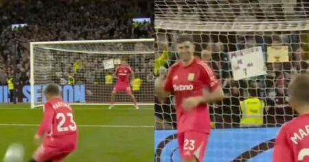 Video: el Dibu Martínez festejó la clasificación a la Champions League atajándole penales a su hijo imagen-12
