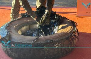Gendarmería incautó más de 33 kilos de marihuana ocultos en neumáticos en un depósito de encomiendas imagen-70