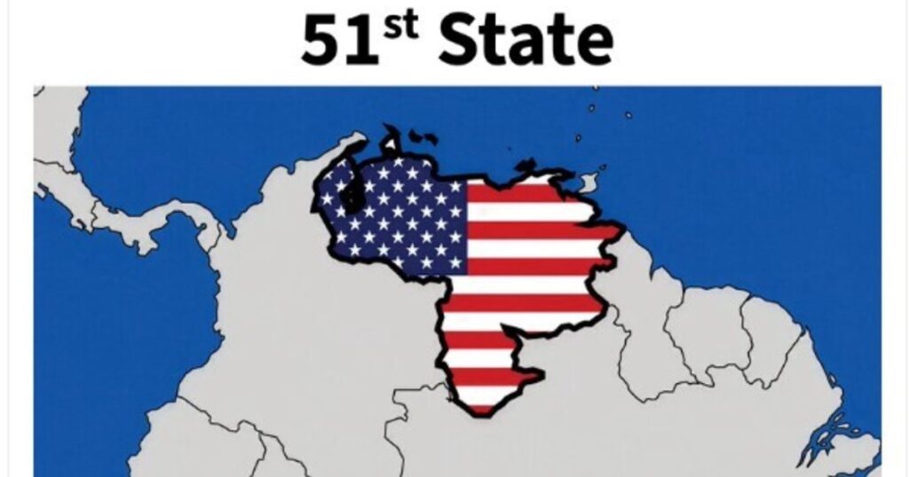 Polémico posteo de Trump: un mapa de Venezuela con la bandera de EE.UU. y la frase "Estado 51" imagen-100