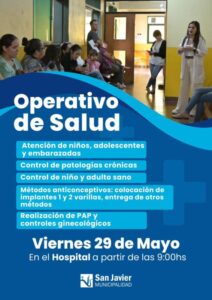 Se realizará un operativo integral de salud este viernes 29 en San Javier imagen-72