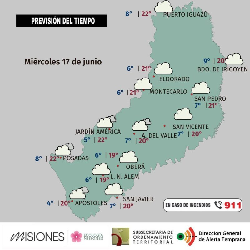 Misiones tendrá un miércoles estable, con frío por la mañana y sin lluvias imagen-78
