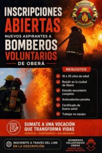 Bomberos Voluntarios de Oberá abren la convocatoria para nuevos aspirantes imagen-71
