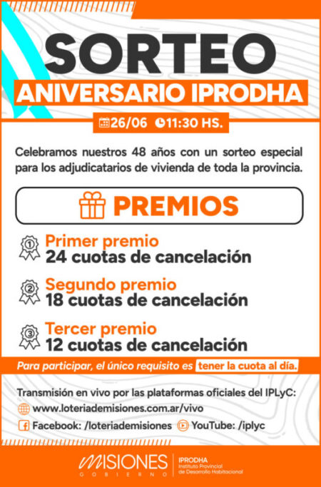 SORTEO ESPECIAL DEL IPRODHA EN SU MES ANIVERSARIO imagen-71