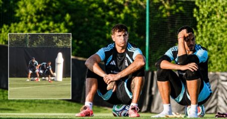 El peculiar entrenamiento de Dibu Martínez: ¡con una sola mano y sin guantes! imagen-16