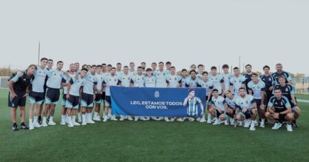 La bandera especial que los jugadores de la Selección le dedicaron a Balerdi La bandera especial que los jugadores de la Selección le dedicaron a Balerdi imagen-16