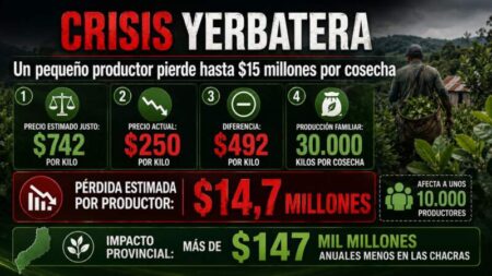Yerbales en rojo: un pequeño productor pierde casi $15 millones por cosecha por el derrumbe del precio imagen-121