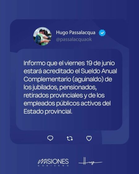 El viernes 19 pagan el medio aguinaldo del primer semestre a jubilados, pensionados y Activos del Estado provincial imagen-6
