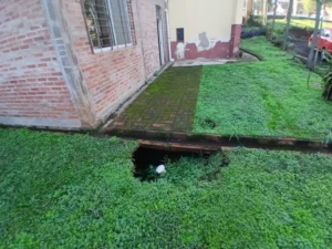 Preocupación en la Biblioteca Popular de Eldorado por un socavón que amenaza parte de su edificio imagen-2