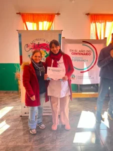 Alumnos de la primaria diseñaron la imagen oficial del centenario de Puerto Espernza imagen-1