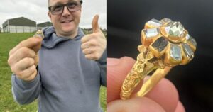 Un aficionado encontró un anillo de oro con diamantes del siglo XVI y lo va a subastar: "Un hallazgo único en la vida" imagen-3